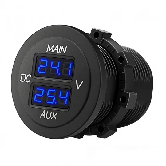 Podwójny woltomierz LED Solvian 12–24 V