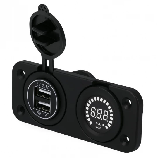 Ładowarka USB Solvian Dual Port 3.1A LED