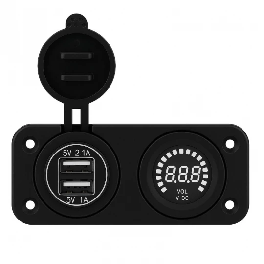 Ładowarka USB Solvian Dual Port 3.1A LED