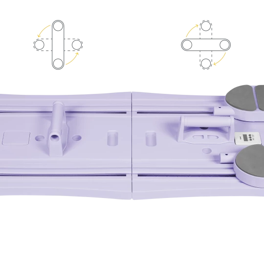 Domowy zestaw do pilates, wielofunkcyjny przyrząd do ćwiczeń fitness 9 w 1, kolor fioletowy RBA-3069-PU