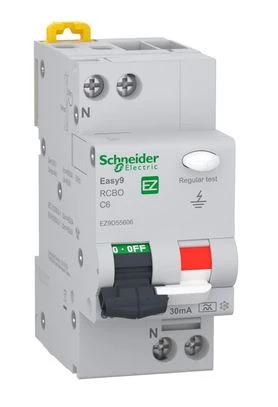 Wyłącznik różnicowo-nadprądowy C 6A 1P+N 30 mA typ A Easy9 Pro EZ9D55606