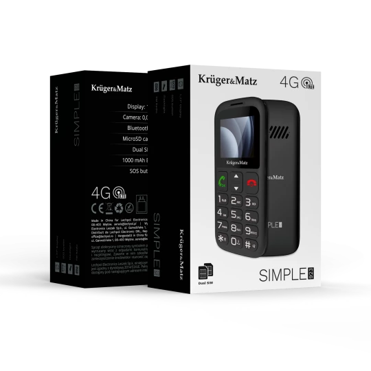 Telefon GSM dla seniora Kruger&Matz Simple 923 4G