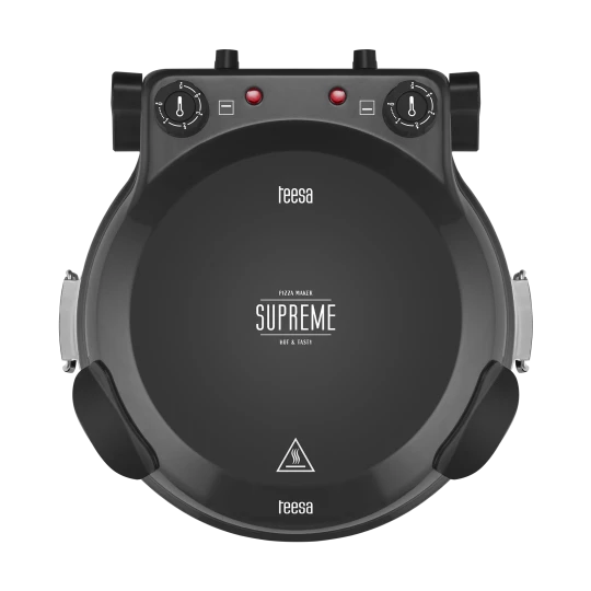 Piec do pizzy TEESA SUPREME FUN 1200W, 400 stopni, dwie grzałki, czarny TSA3241-B