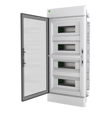 Rozdzielnica modułowa podtynkowa 4×12 IP40 ELEGANT PE+N drzwi dymne 2475-01