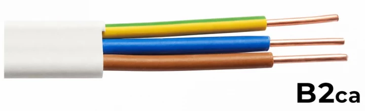 Przewód bezhalogenowy płaski EL-Instal HP+ 750 3×2,5 mm² żo 450/750V B2ca biały 100 m
