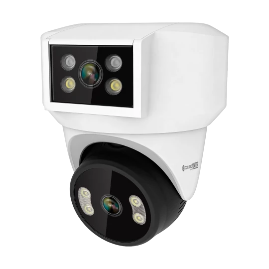 Kamera WiFi zewnętrzna 4Mpx 2K PTZ 360° podwójny obiektyw Tuya Smart Life tryb nocny AI audio Kruger&Matz Connect C180 KM2221
