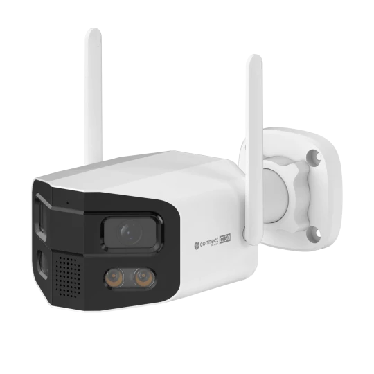 Kamera WiFi zewnętrzna panoramiczna 4Mpx Tuya Smart Life z detekcją ruchu i dwukierunkowym audio Kruger&Matz Connect C130 KM2218