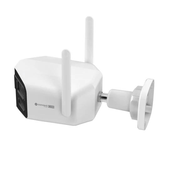 Kamera WiFi zewnętrzna panoramiczna 4Mpx Tuya Smart Life z detekcją ruchu i dwukierunkowym audio Kruger&Matz Connect C130 KM2218