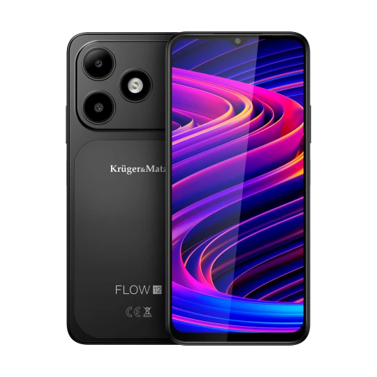 Smartfon Kruger&Matz FLOW 12 6,56″ 4/64GB Dual SIM NFC Android 16 5000mAh czarny KM05007-B