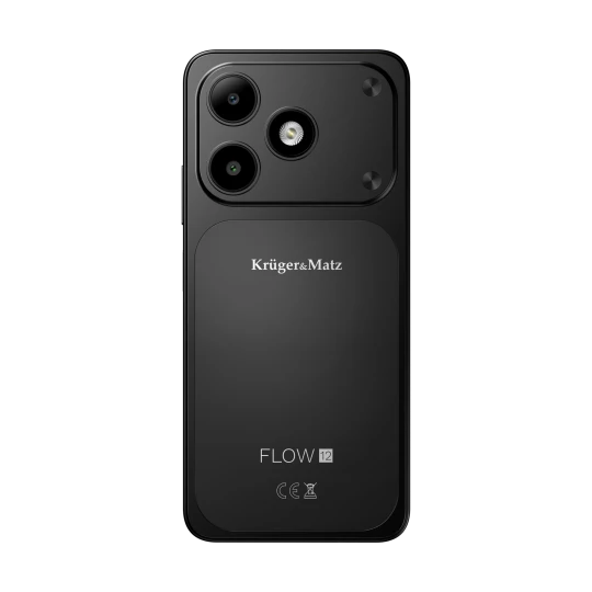 Smartfon Kruger&Matz FLOW 12 6,56″ 4/64GB Dual SIM NFC Android 16 5000mAh czarny KM05007-B