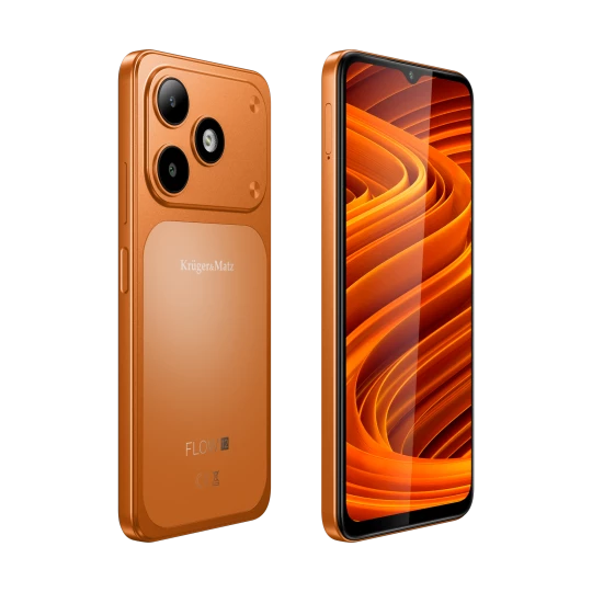 Smartfon Kruger&Matz FLOW 12 6,56″ 4/64GB Dual SIM NFC Android 16 5000mAh pomarańczowy KM05007-OR