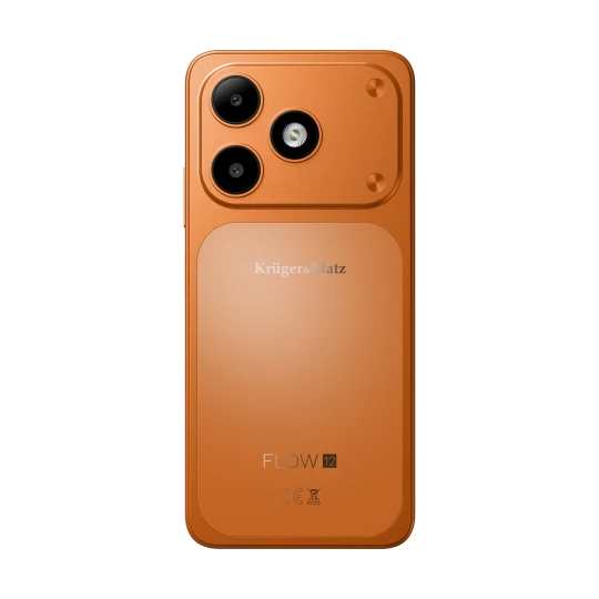 Smartfon Kruger&Matz FLOW 12 6,56″ 4/64GB Dual SIM NFC Android 16 5000mAh pomarańczowy KM05007-OR