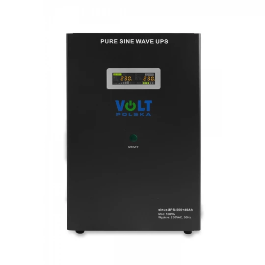 Zasilacz awaryjny SINUS UPS 500 300W/500VA z akumulatorem AGM 40Ah czysty sinus