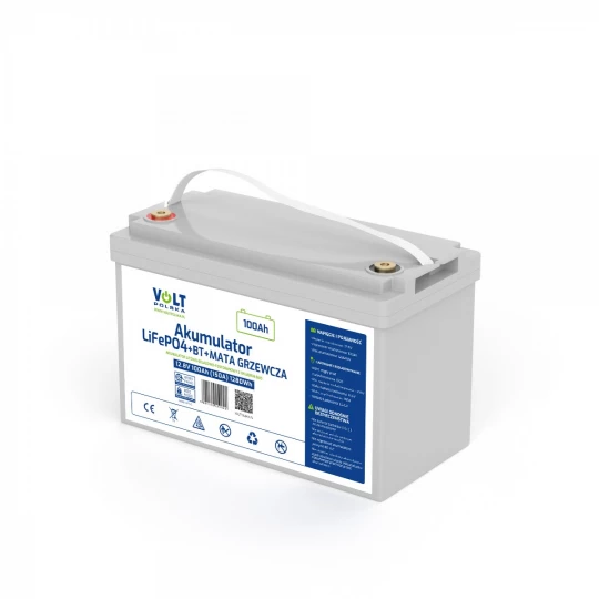 Akumulator LiFePO4 PRO 12,8V 100Ah 150A BMS Bluetooth z matą grzewczą