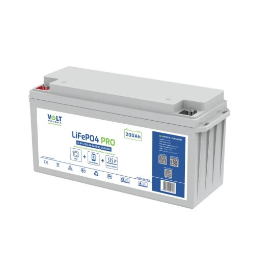 Akumulator LiFePO4 PRO 12,8V 200Ah 200A BMS Bluetooth z matą grzewczą