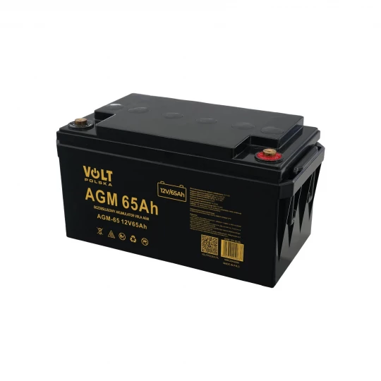 Akumulator AGM 12V 65Ah VRLA bezobsługowy