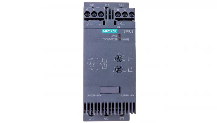 Softstart 3-fazowy 200-480VAC 72A 37kW/400V Uc=24V AC/DC S2 3RW3038-1BB04