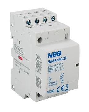 Stycznik modułowy SM25A/4NO/2P 25A styki 4xNO (normalnie otwarte) cewka 230V 2-modułowy 87.911