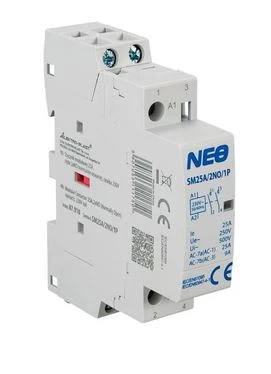 Stycznik modułowy 25 A 2NO cewka 230 V AC 1-modułowy NEO SM25A/2NO/1P  87.910