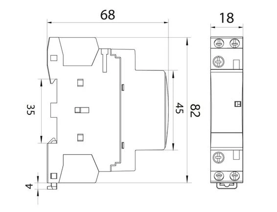 Stycznik modułowy 25 A 2NO cewka 230 V AC 1-modułowy NEO SM25A/2NO/1P  87.910