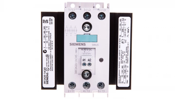 Stycznik półprzewodnikowy 20A 3P 4-30V DC 3RF24 3RF2420-1AC45