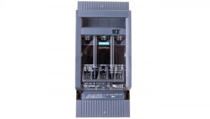 Rozłącznik bezpiecznikowy 3P 160A NH000 do montażu na szynach 60mm 3NP1123-1BC20