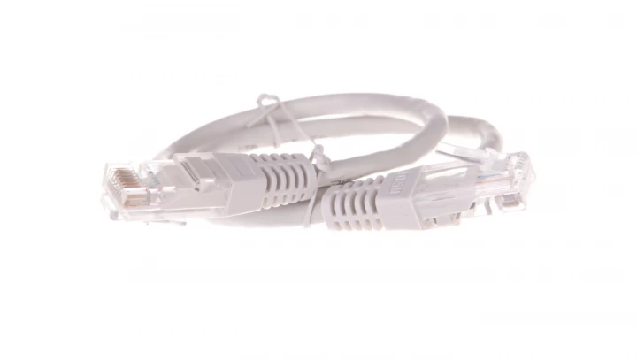 Kabel krosowy (Patch Cord) UTP Kat 5e PVC - 0,5m - Szary