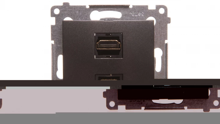 Simon 54 Gniazdo podwójne HDMI antracyt DGHDMI2.01/48