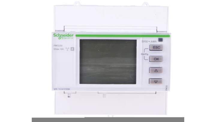 Miernik cyfrowy wielofunkcyjny (U, I, P, Q, f, PF) 5/1A przekładnik 100-480V AC Modbus RS485 modułowy PM3250 METSEPM3250
