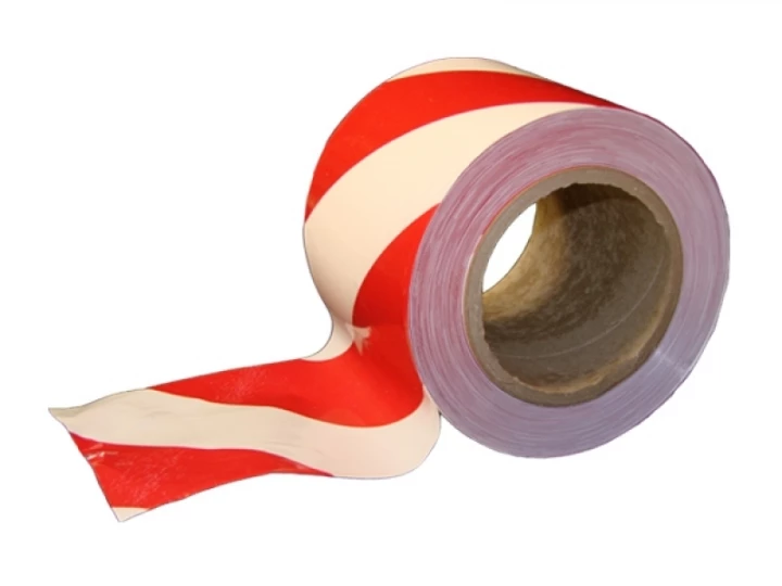 Folia ostrzegawcza biało-czerwona (80x0,05mm) - 100mb 18.6 TO6