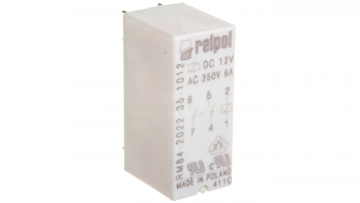 Przekaźnik miniaturowy 2Z 8A 12V DC PCB AgNi RM84-2022-35-1012 600466