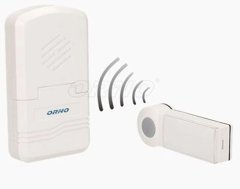 OR-DB-KH-122 Dzwonek bezprzewodowy DISCO DC, bateryjny z learning system, biały