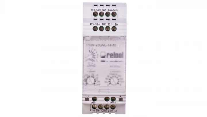Przekaźnik czasowy 4P 6A 230V AC 0,1s-100dni wielofunkcyjny TR4N-230AC-14-M 856104