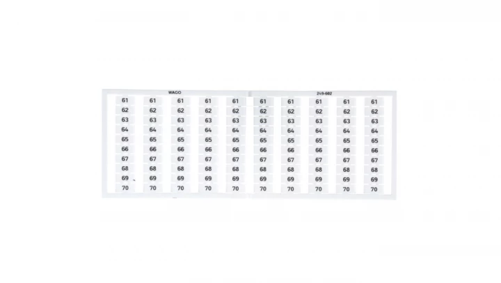 Oznaczniki WSB 10x 61-70 biały 249-602 /5szt./