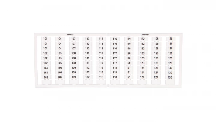 Ramka z oznacznikami 3x101-3x130 209-667