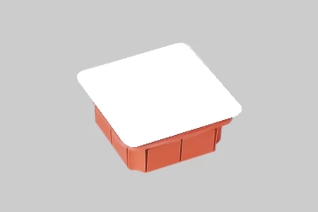 Puszka podtynkowa 92x92x45mm ze śrubami biała OL10001