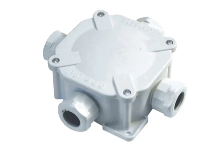 Puszka hermetyczna n/t rozgałęźna PH PG16 75x75x33 5x4mm2 IP67 czarna A.0035C