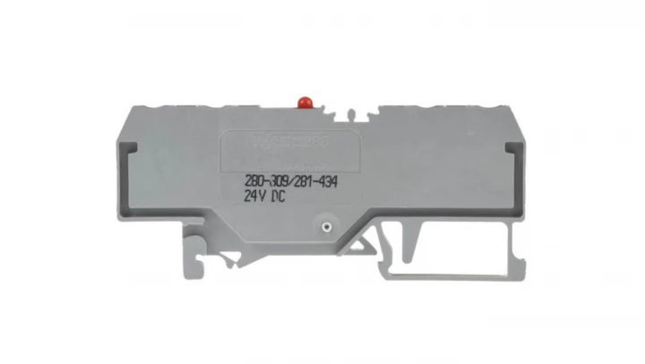 Złączka szynowa 4-przewodowa LED 2,5mm2 szara 280-809/281-434