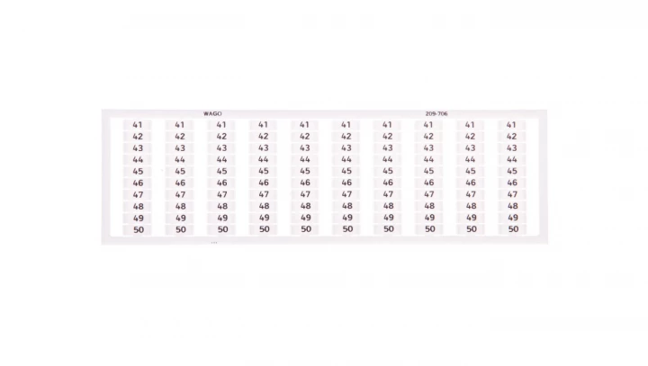 Ramka z oznacznikami 10x 41-50 209-706