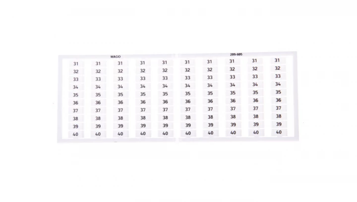 Ramka z oznacznikami 10x 31-40 209-605 /5szt./
