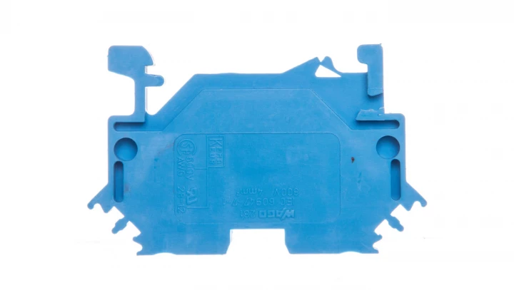 Złączka szynowa 2-przewodowa 4mm2 niebieska 281-604