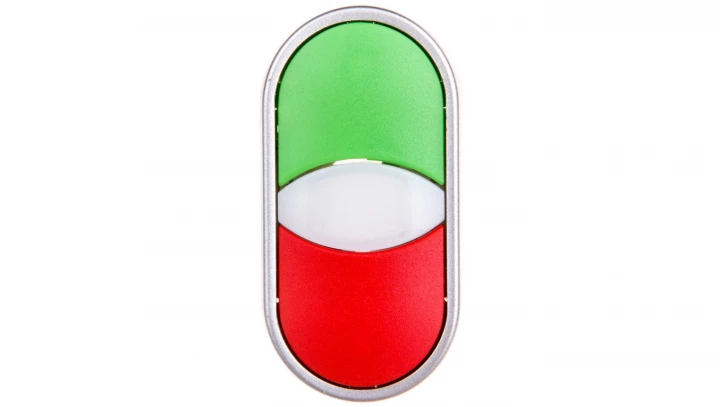 Przycisk sterowniczy podeójny 22mm czerwony/zielony 2Z 2R z samopowrotem SP22-2KL-22Z/C
