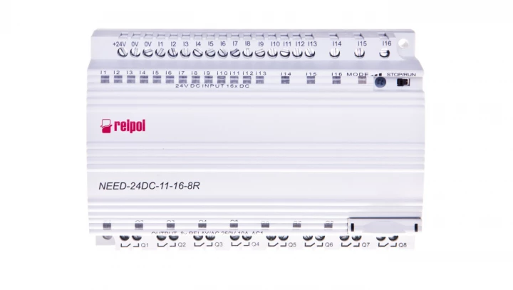 Przekaźnik programowalny 24V DC 16we, 8wy bez wyswietlacza i klawiatury NEED-24DC-11-16-8R 857366