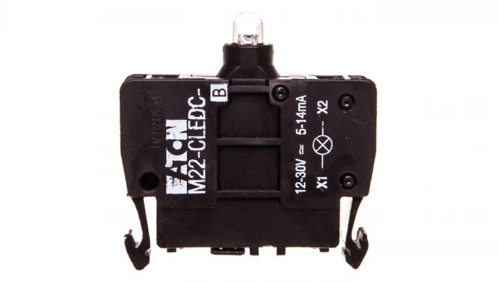 Oprawka z LED niebieski 12-30V AC/DC M22-CLEDC-B 218062