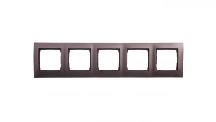 Simon 54 Premium Ramka pięciokrotna brąz mat DR5/46