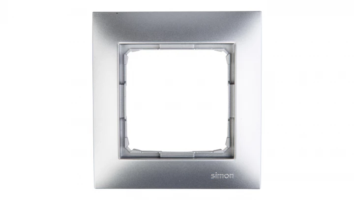 Simon 54 Premium Ramka pojedyncza srebrny mat /do karton-gips/ DRK1/43