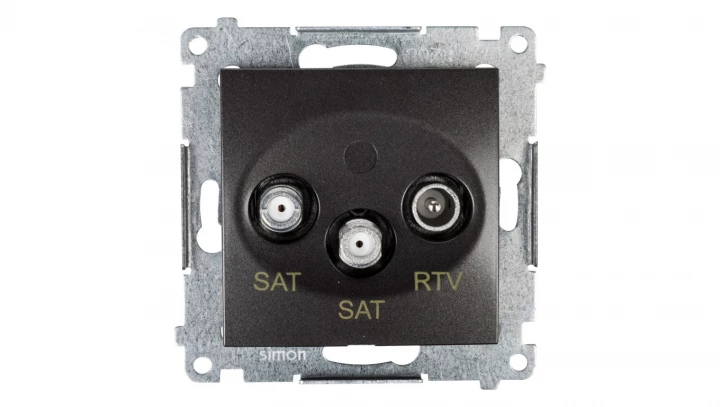 Simon 54 Gniazdo antenowe SAT/SAT/RTV końcowe antracyt DASK2.01/48