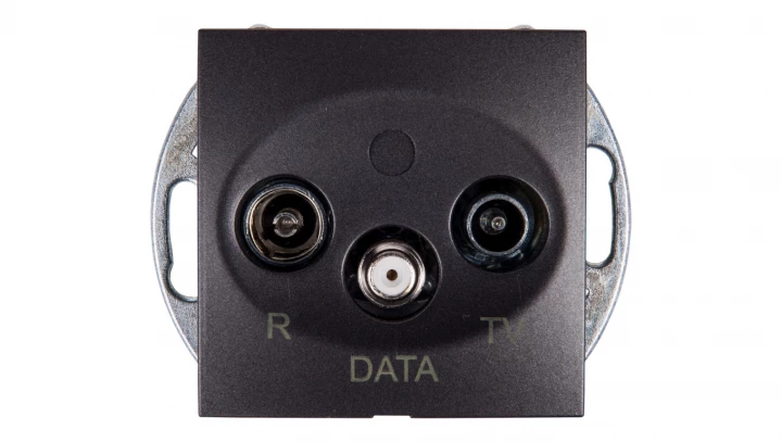 Simon 54 Gniazdo antenowe RD/TV/DATA antracyt DAD.01/48