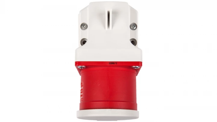 Wtyczka odbiornikowa z klapką 32A 5P 400V czerwona IP44 525-6d