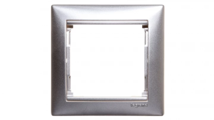 VALENA Ramka pojedyncza aluminium 770151